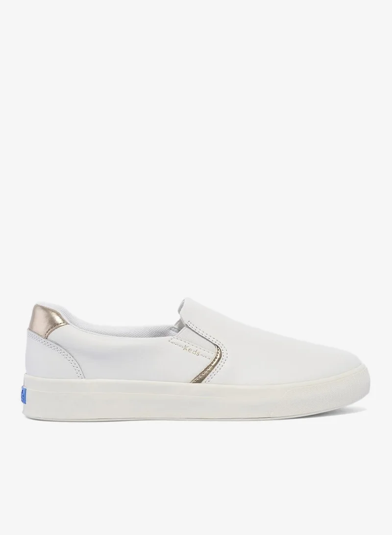 Keds Keds Women's Pursuit Leather Slip On  Casual Sneaker White